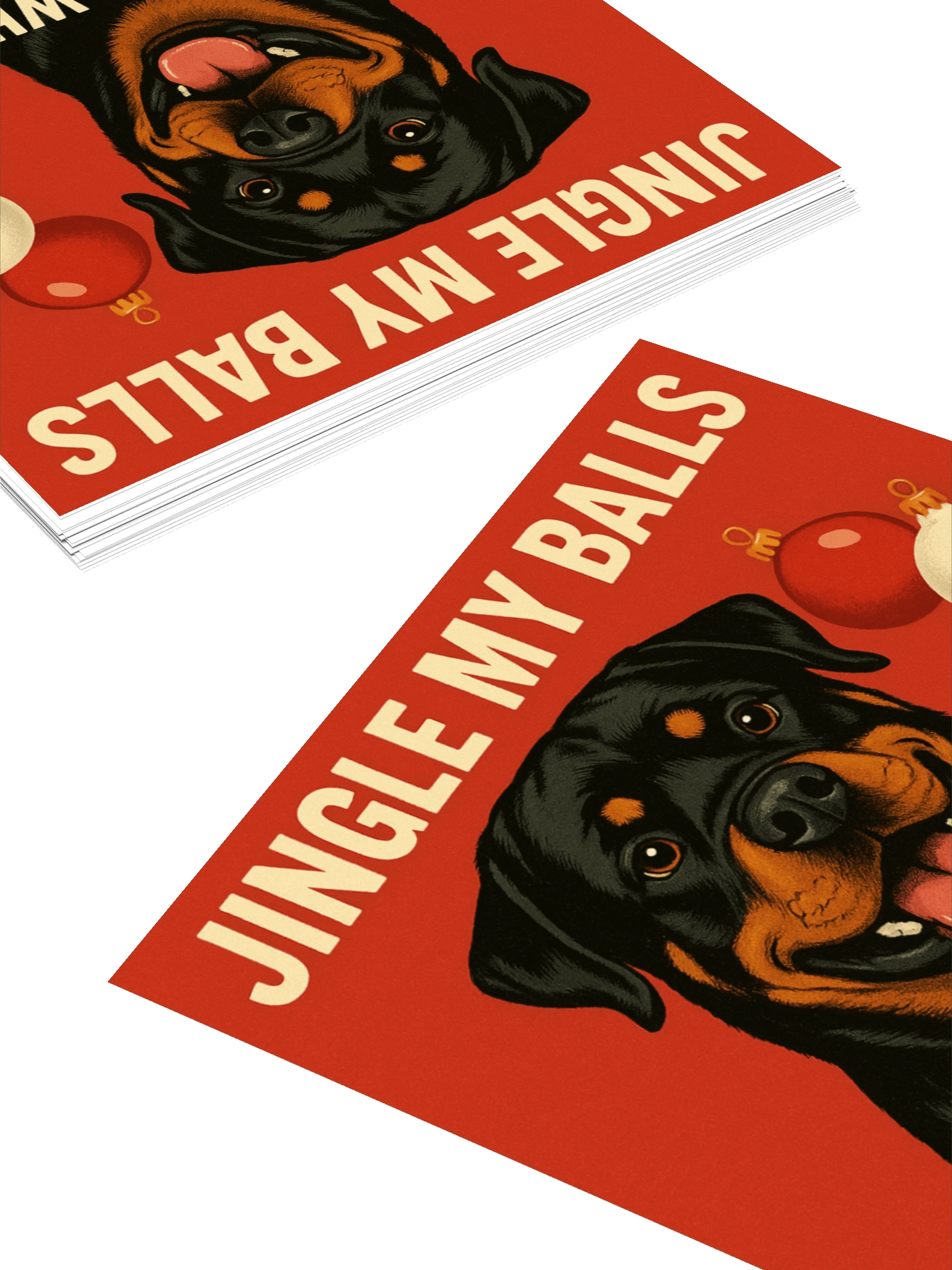 Jingle Balls Rottweiler Christmas Sticker product image (12)