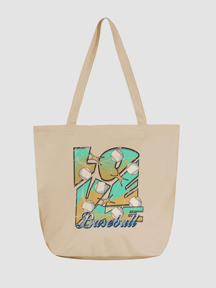 Love Me Baseball Turquoise Tote Bag product image (2)