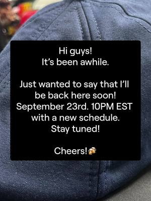 Coming back soon! September 23rd!