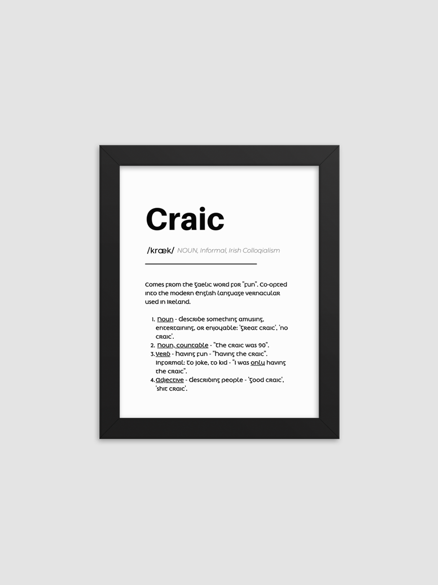 The Definition of Craic - Framed Matte Poster product image (1)