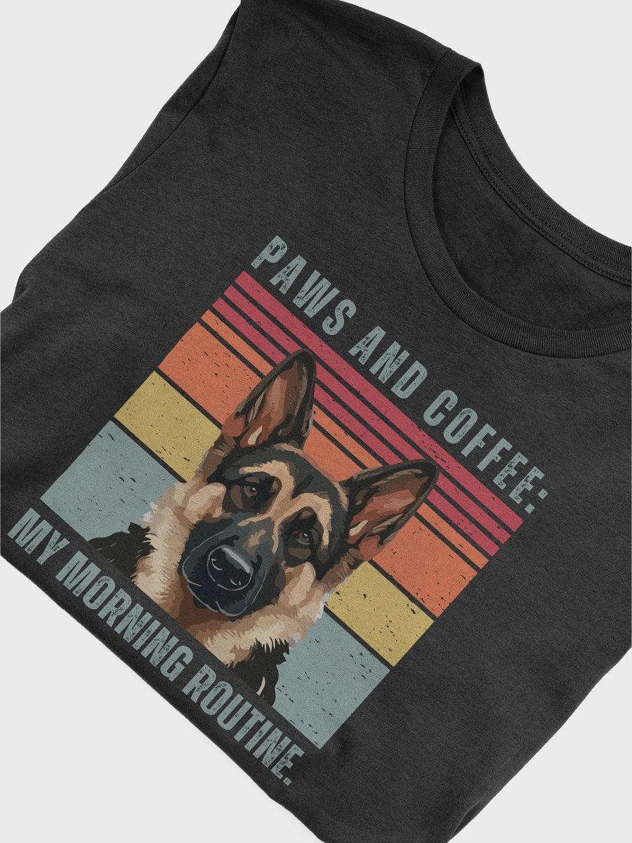 Retro Paws and Coffee German Shepherd T-Shirt product image (18)