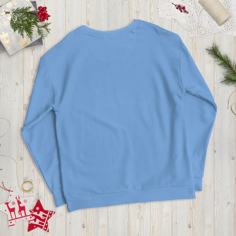 Plain Light Blue True Summer Unisex Recycled Polyester Heavyweight Premium Sweatshirt by Treasure Pie product image (12)