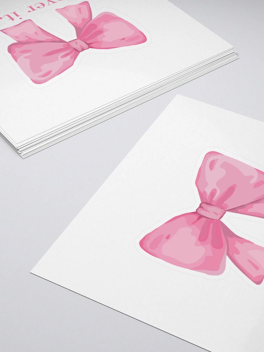 Over It Pink Bow Sticker product image (11)