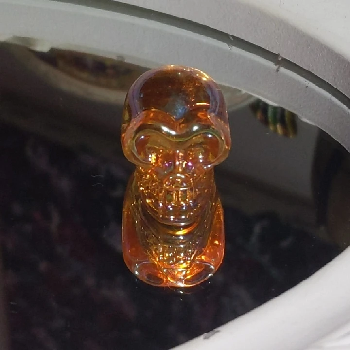 Orange Aura Quartz Skull #2 product image (1)