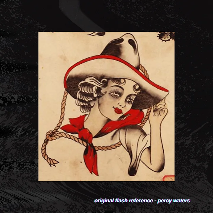 Percy Waters Cowgirl with Lasso Portrait Pattern product image (2)