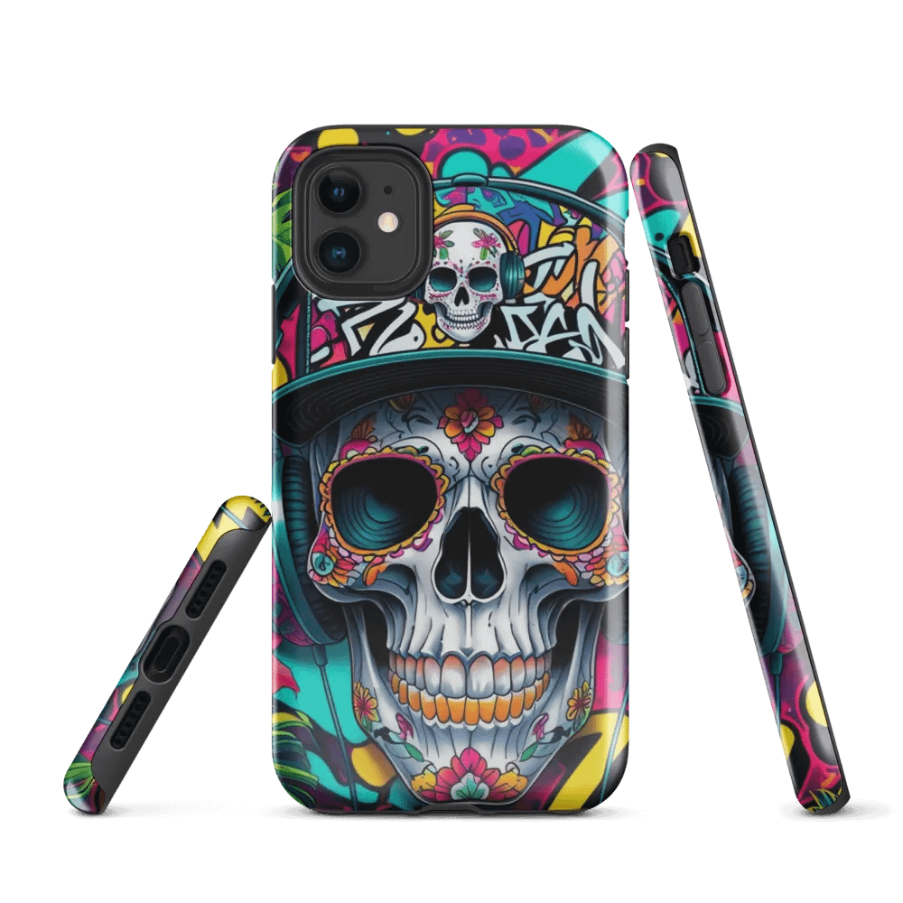 Floral Skull Vibes iPhone® Case product image (1)