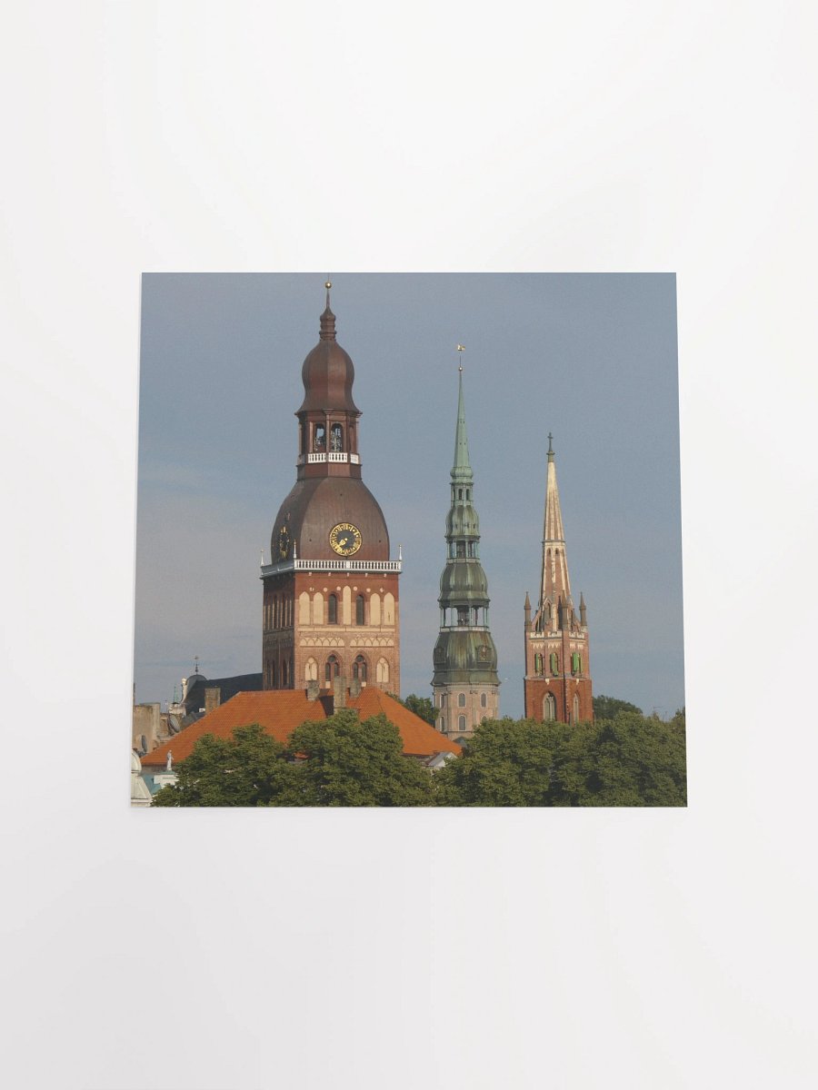 Riga - Old Town church steeples from Vansu Bridge Viewpoint - Print/Poster product image (16)