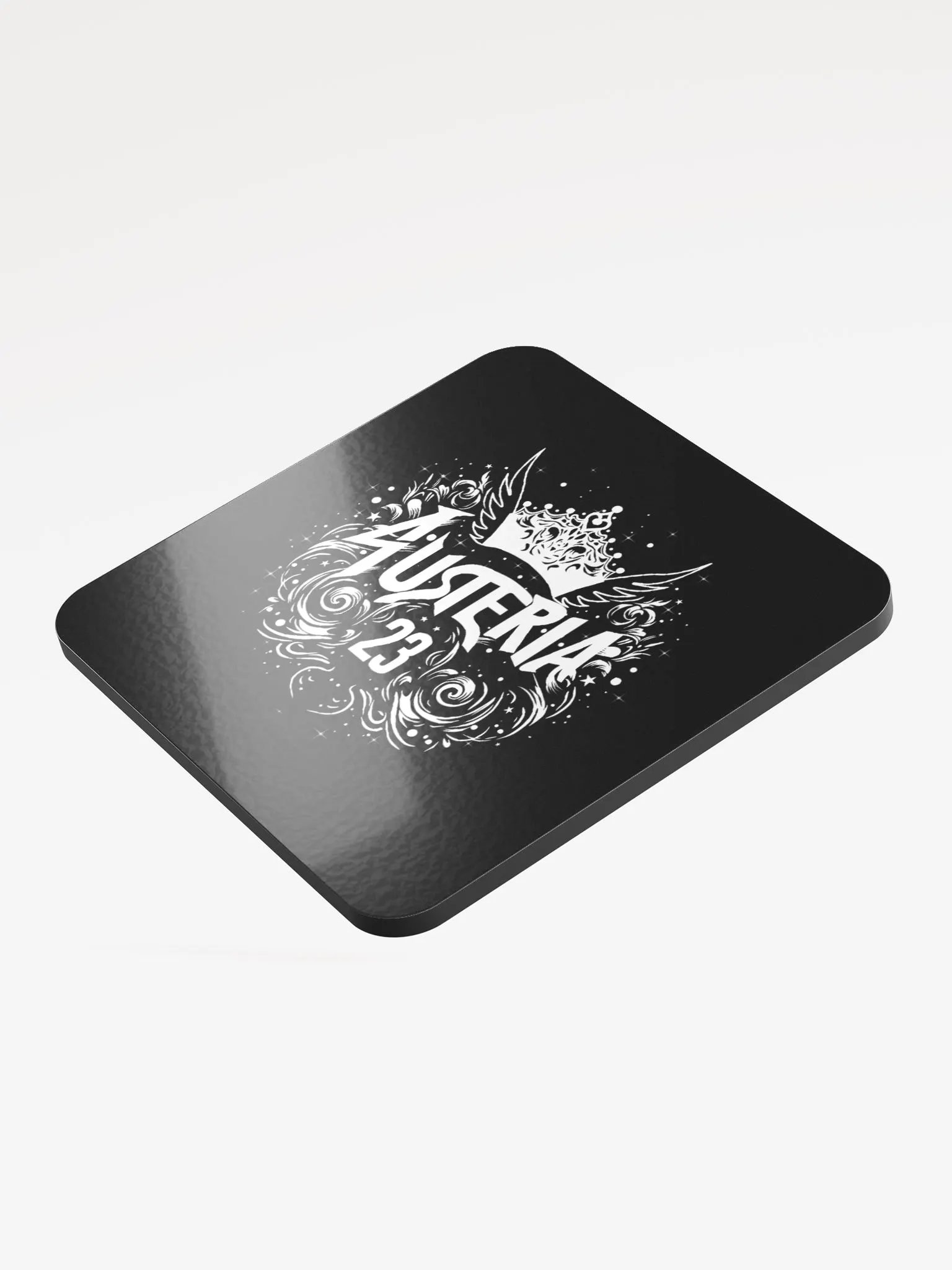 Crown and Wings | Glossed Cork Coaster product image (3)