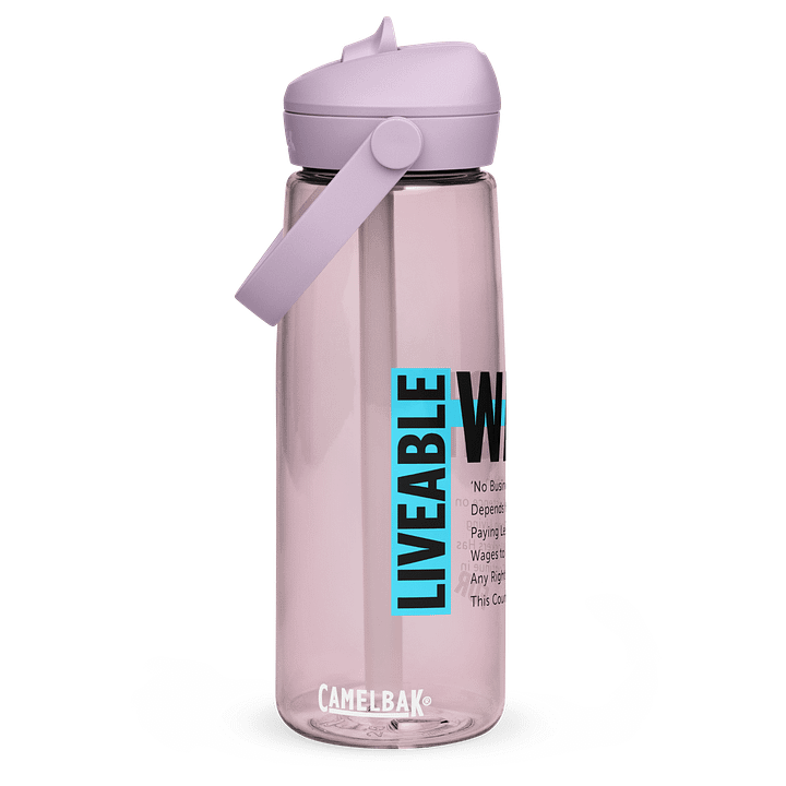 LIVEABLE WAGE Flip Straw Water Bottle product image (1)