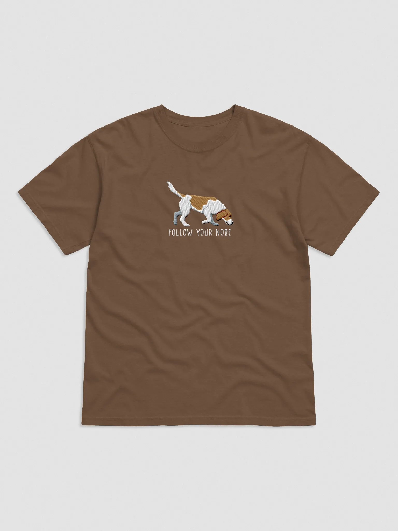 Follow Your Nose T-Shirt(Embroidered) of a Beagle(Lemon) product image (4)