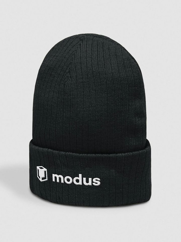 beanie// ribbed knit (black) product image (2)