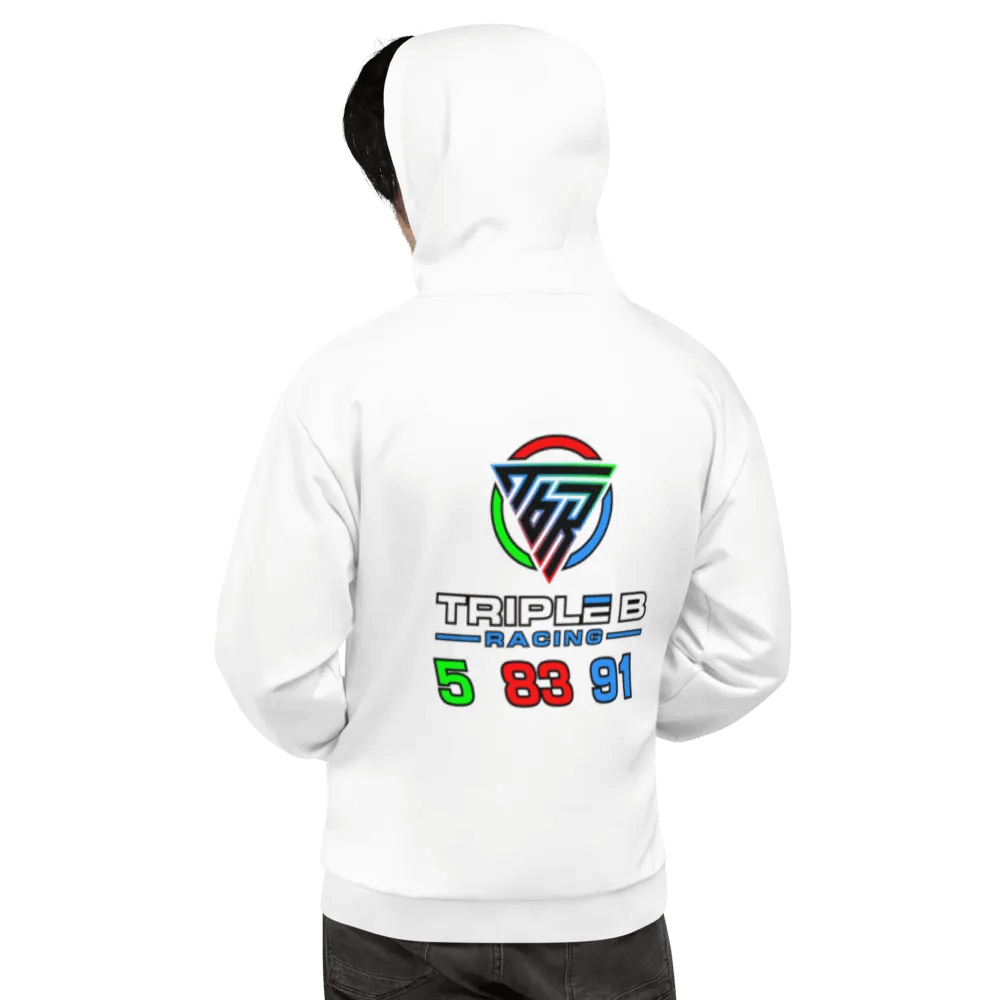 PRIZM Triple B Racing numbers hoodie (White) product image (1)