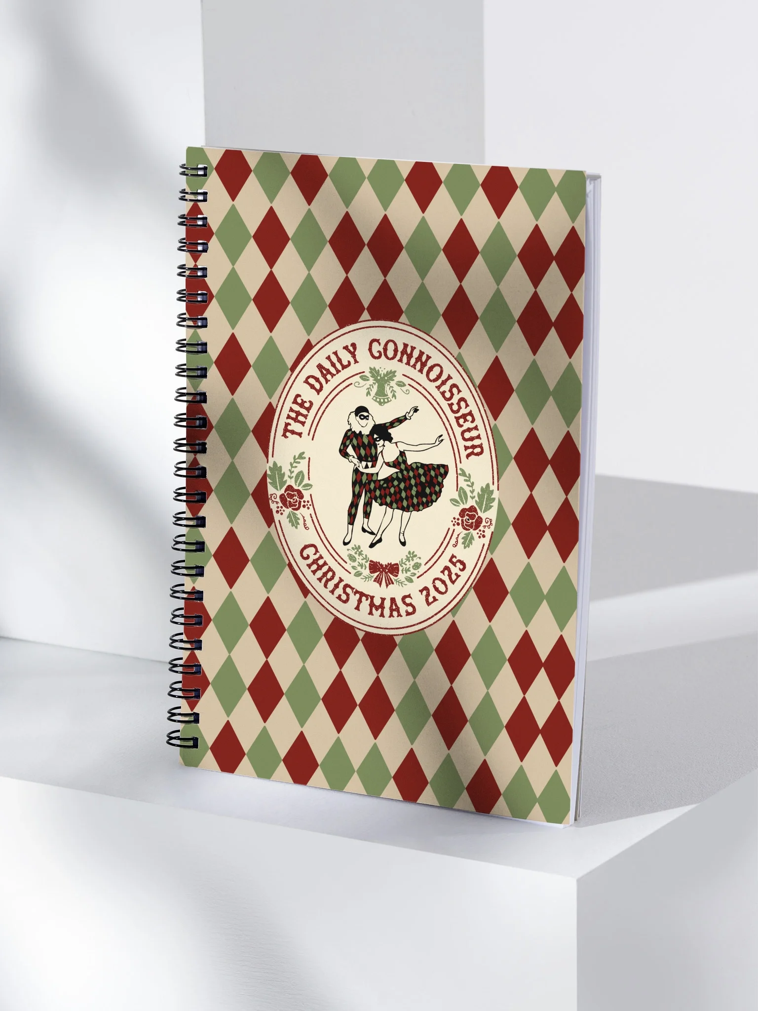 Harlequin Christmas Spiral Notebook product image (4)
