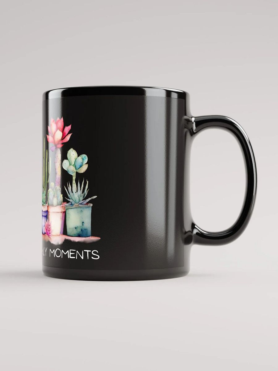 Embrace The Prickly Moments Black Glossy Mug product image (2)