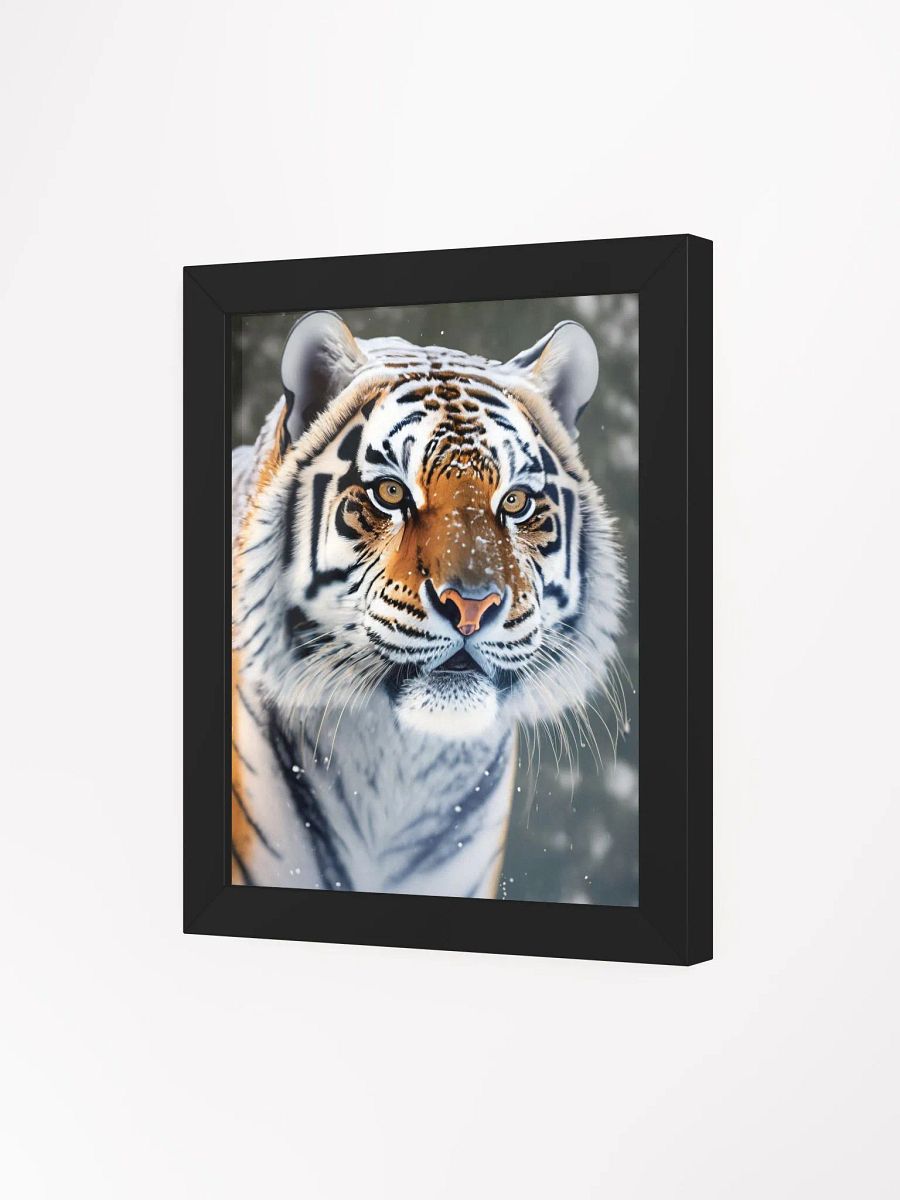 Framed High-Quality Matte Poster: Captivating Tiger in the Snow product image (25)