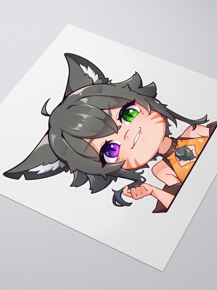 WolfcatRisi Mischievous Chibi Peeker Sticker product image (7)