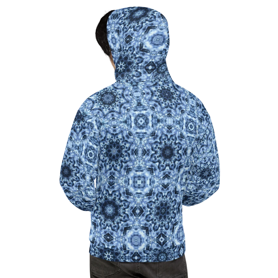 Abstract Navy and Blue Pattern Unisex Hoodie product image (6)