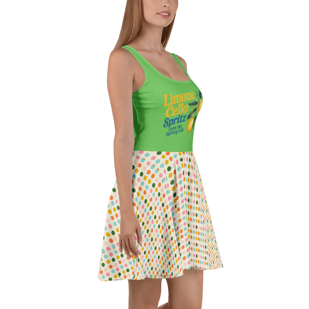 Limoncello Spritz All-Over Print Skater Sleeveless Skater Dress product image (4)