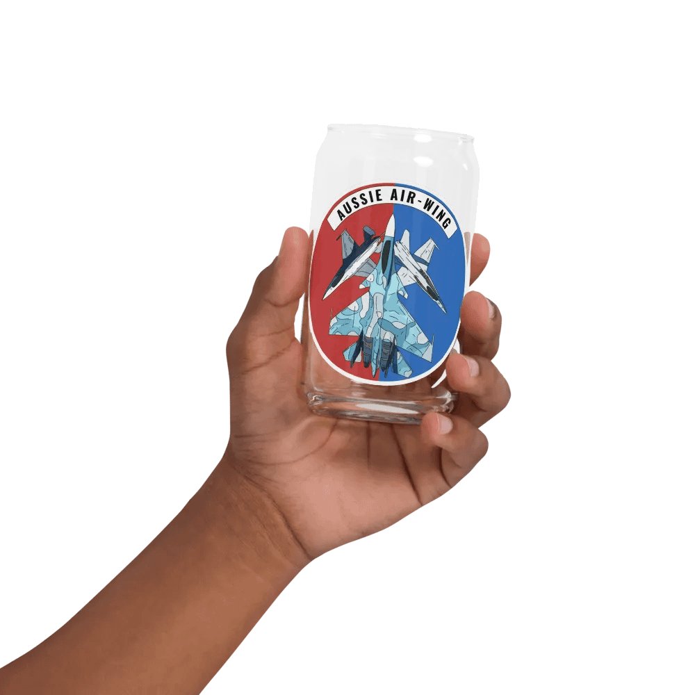 Aussie Air-Wing Wide logo Can-Shaped Glass product image (2)