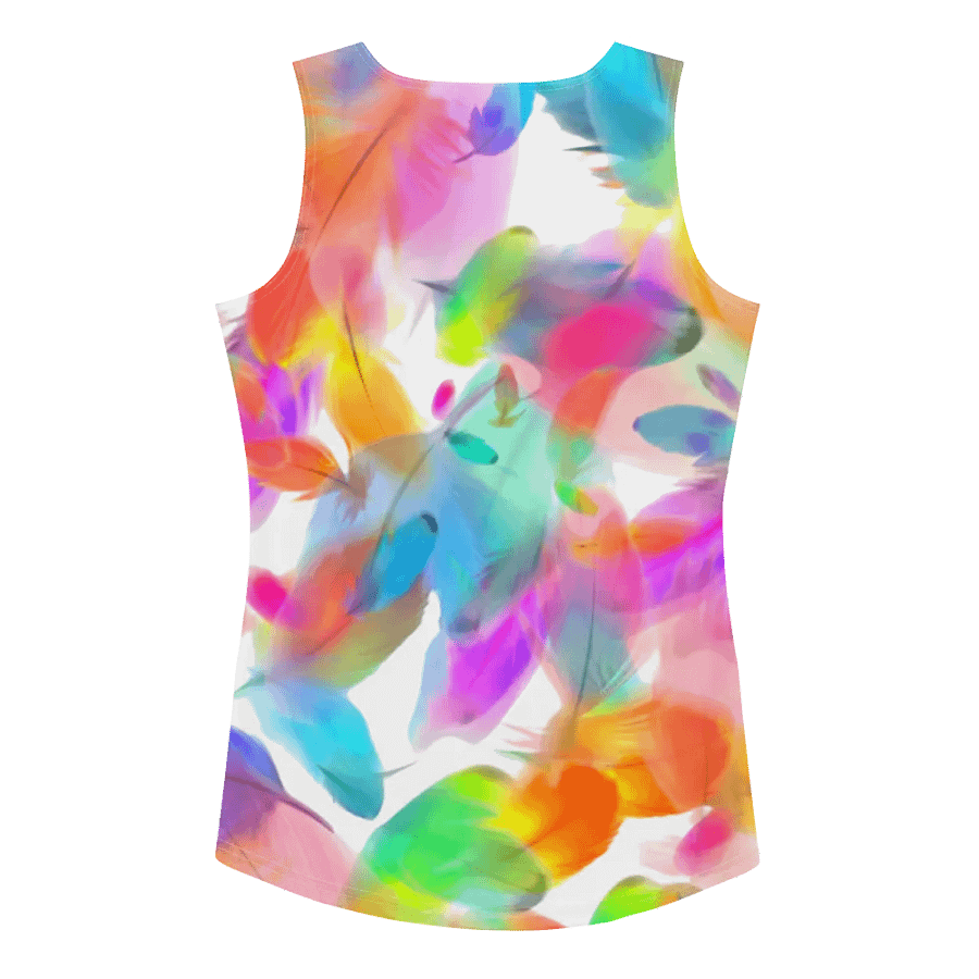 Colorful Feather Pattern Design Tank Top - v1 product image (2)