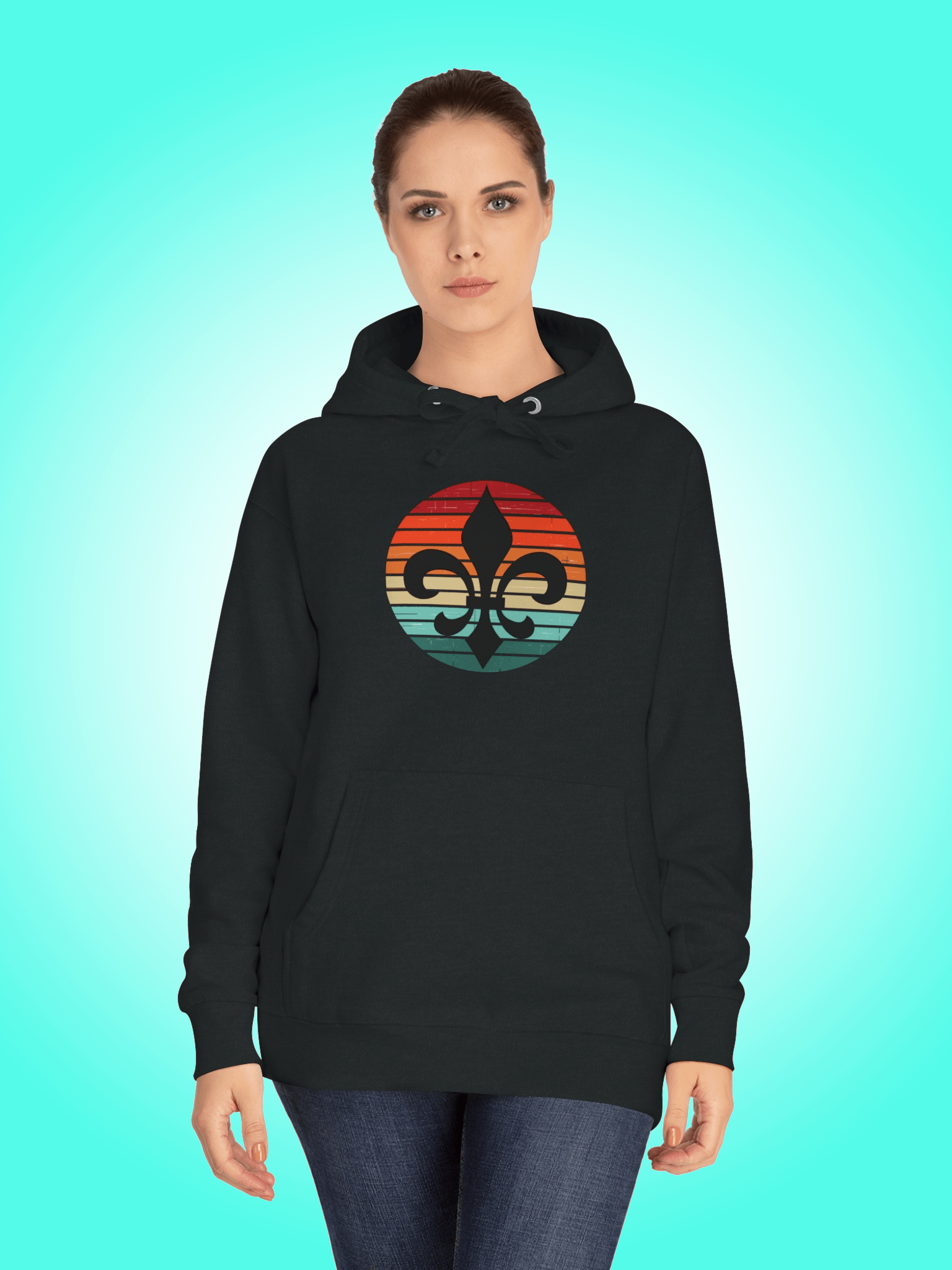 Retro Sunset Fleur De Lis product image (1)