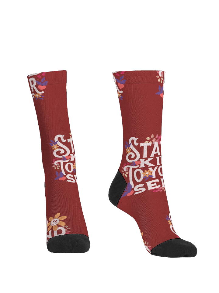 Positivity Blooms Sustainable Crew Socks product image (2)