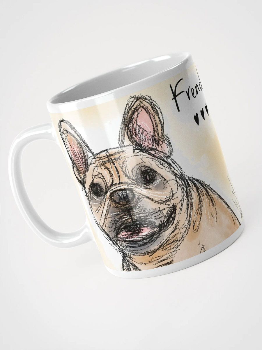 Hand Drawn Frenchie Love White Glossy Mug product image (8)