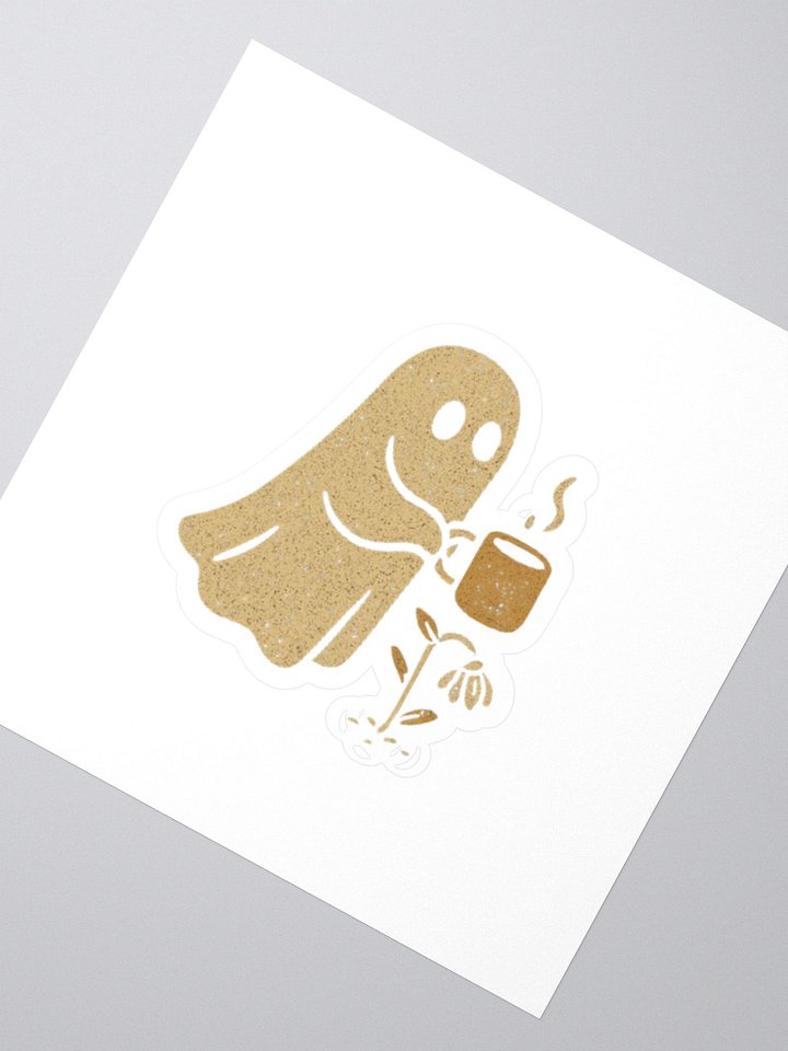 Ghost & Flower Coffee Sticker product image (2)