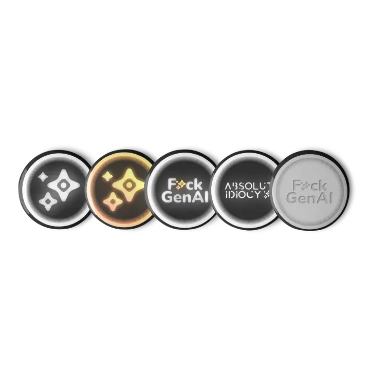 Absolut Idiocy Pin Button Set #0 (On Black) product image (2)