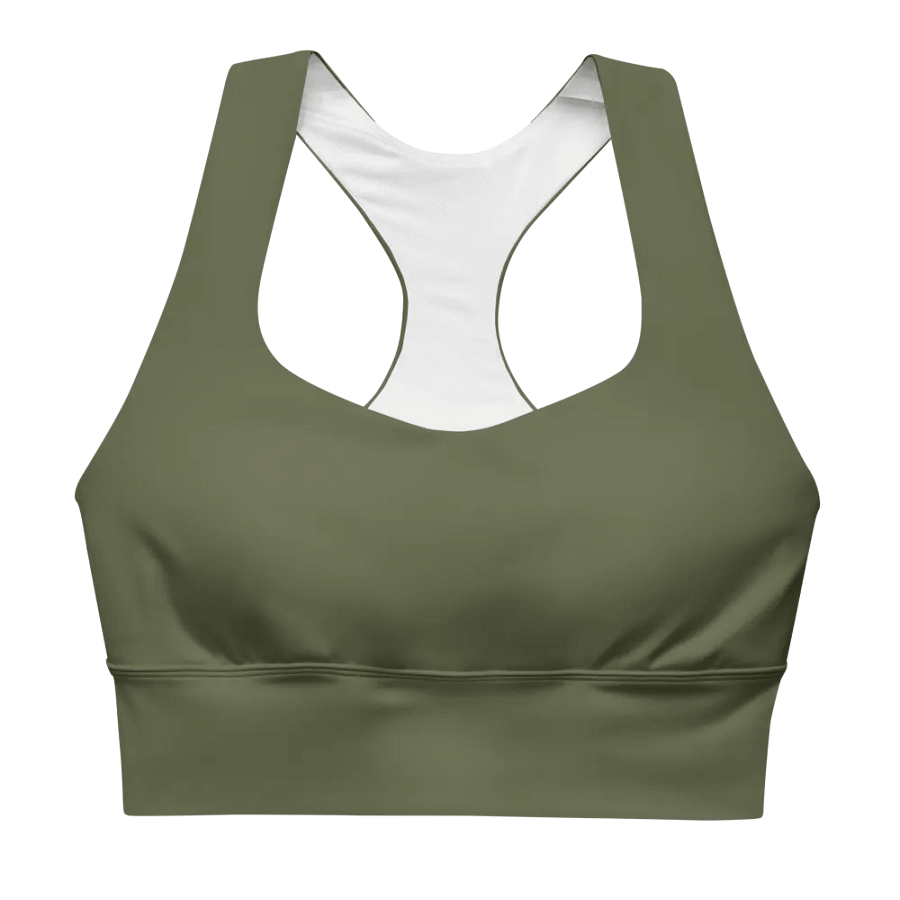 Olive Serenity Longline Sports Bra product image (1)