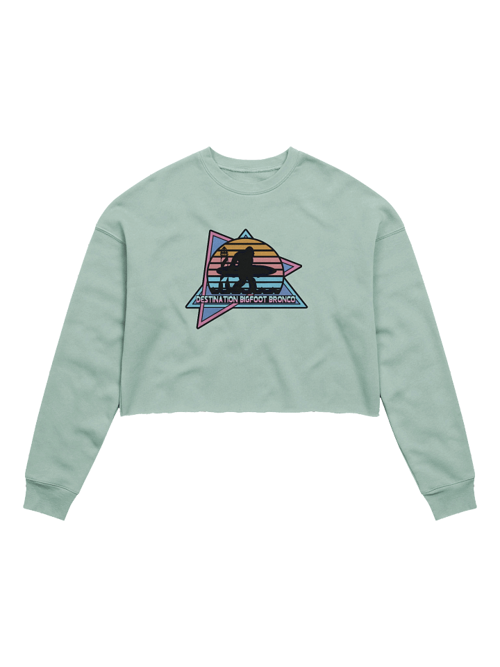 Destination Bigfoot Bronco Retro-Inspired Bella+Canvas Women's Fleece Crop Sweatshirt (Multiple Colors Available) product image (3)