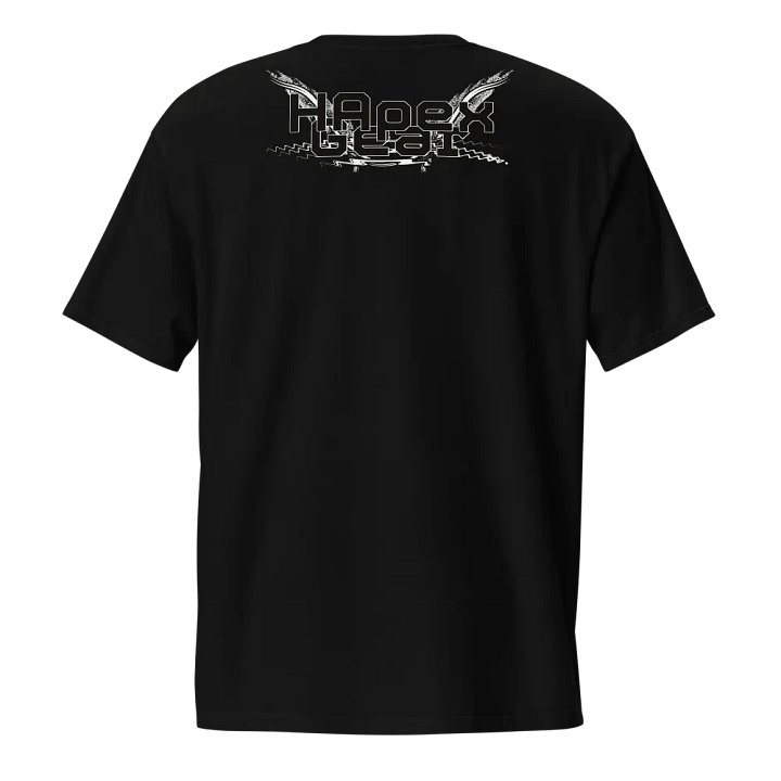 Unisex Garment-Dyed Pocket T-Shirt - Black HApex Gear White Logo product image (1)