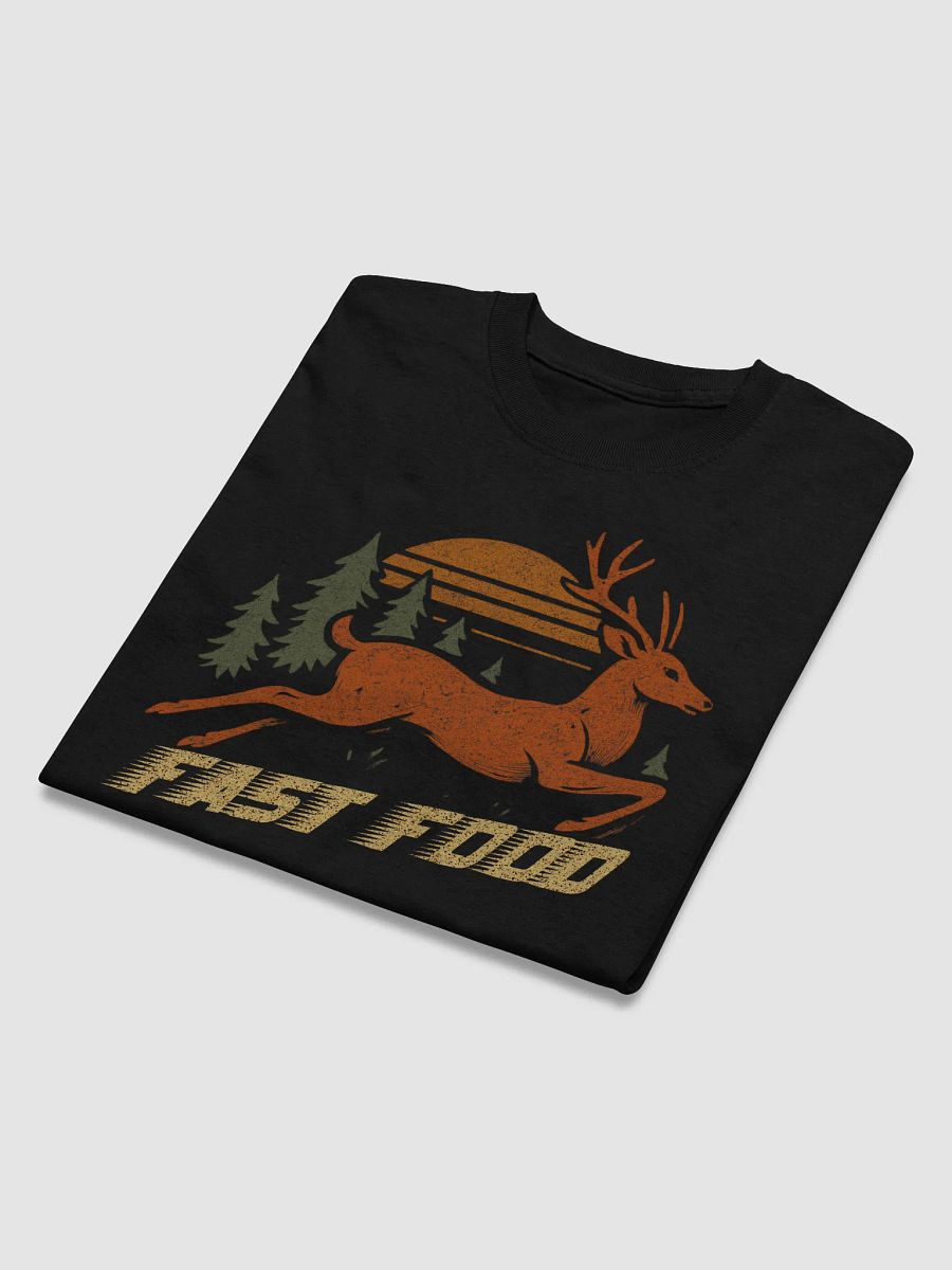 Fast Food T-Shirt – Funny Hunting Shirt with Leaping Deer product image (7)