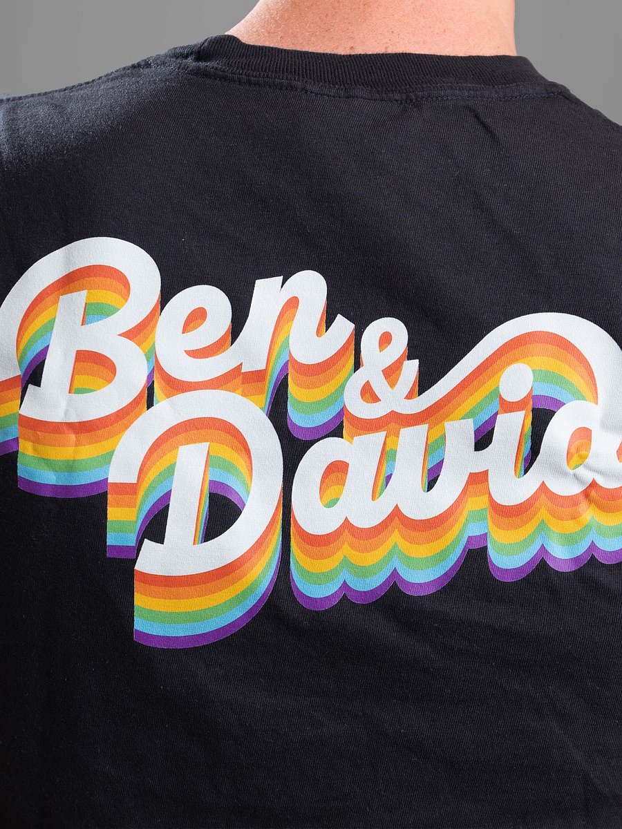Men's Cruise with Ben and David Pride Logo T-Shirt - Black product image (2)