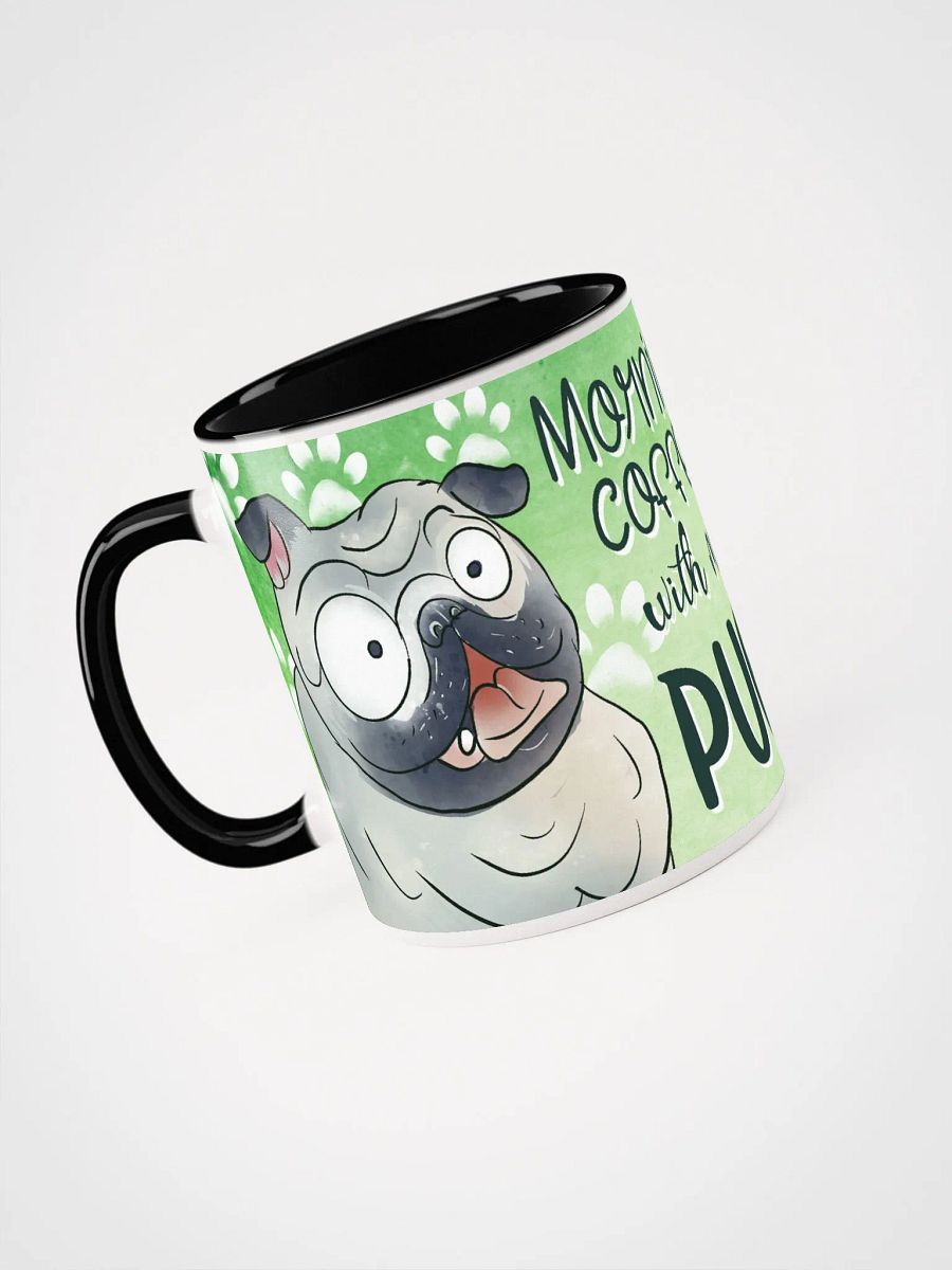 Morning Coffee with My Pug Accent Mug product image (3)