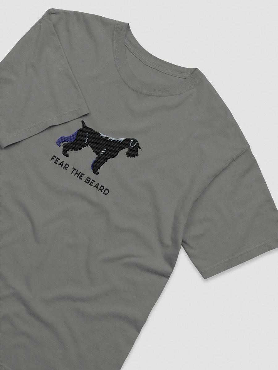 Fear the Beard T-Shirt(Embroidered) of a Standard Schnauzer(Black) product image (14)