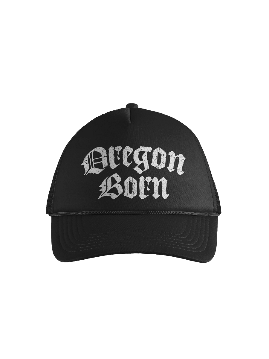 Oregon Born Blackletter Foam Trucker Hat product image (1)