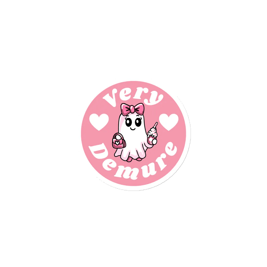 Very Demure Cute Ghost Circle Magnet product image (1)