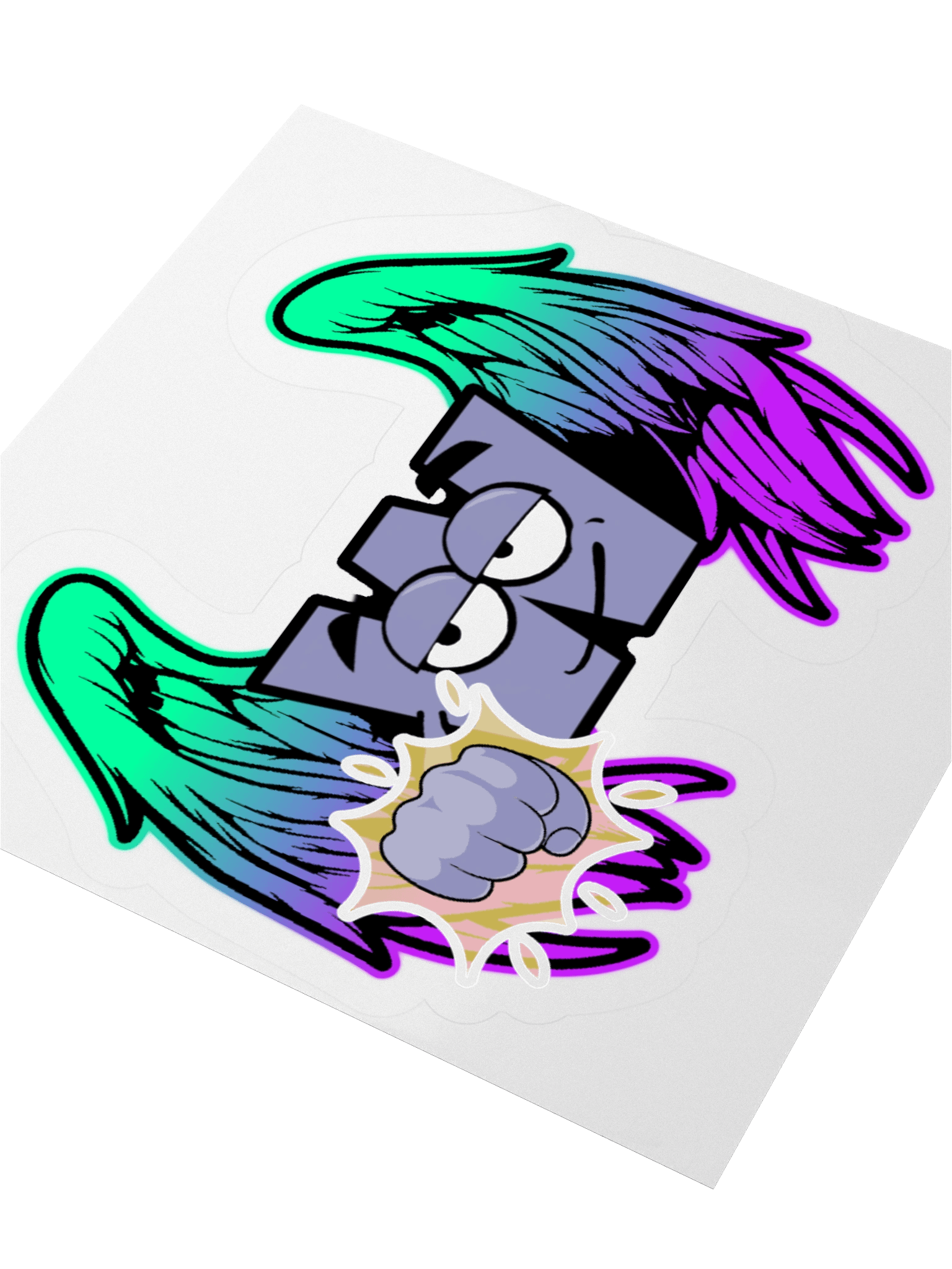 Whimsical Winged Fist Sticker product image (7)