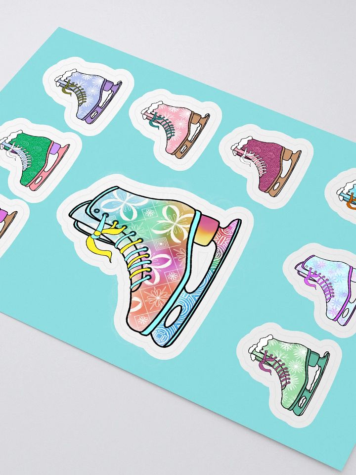 Colorful Ice Skates Sticker Sheet product image (2)