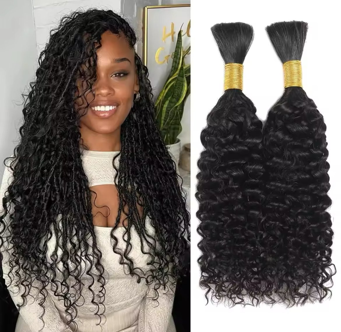 Raw 18 inch Human Wavy/Curly Brazilian Bundle (Pre Order) product image (1)