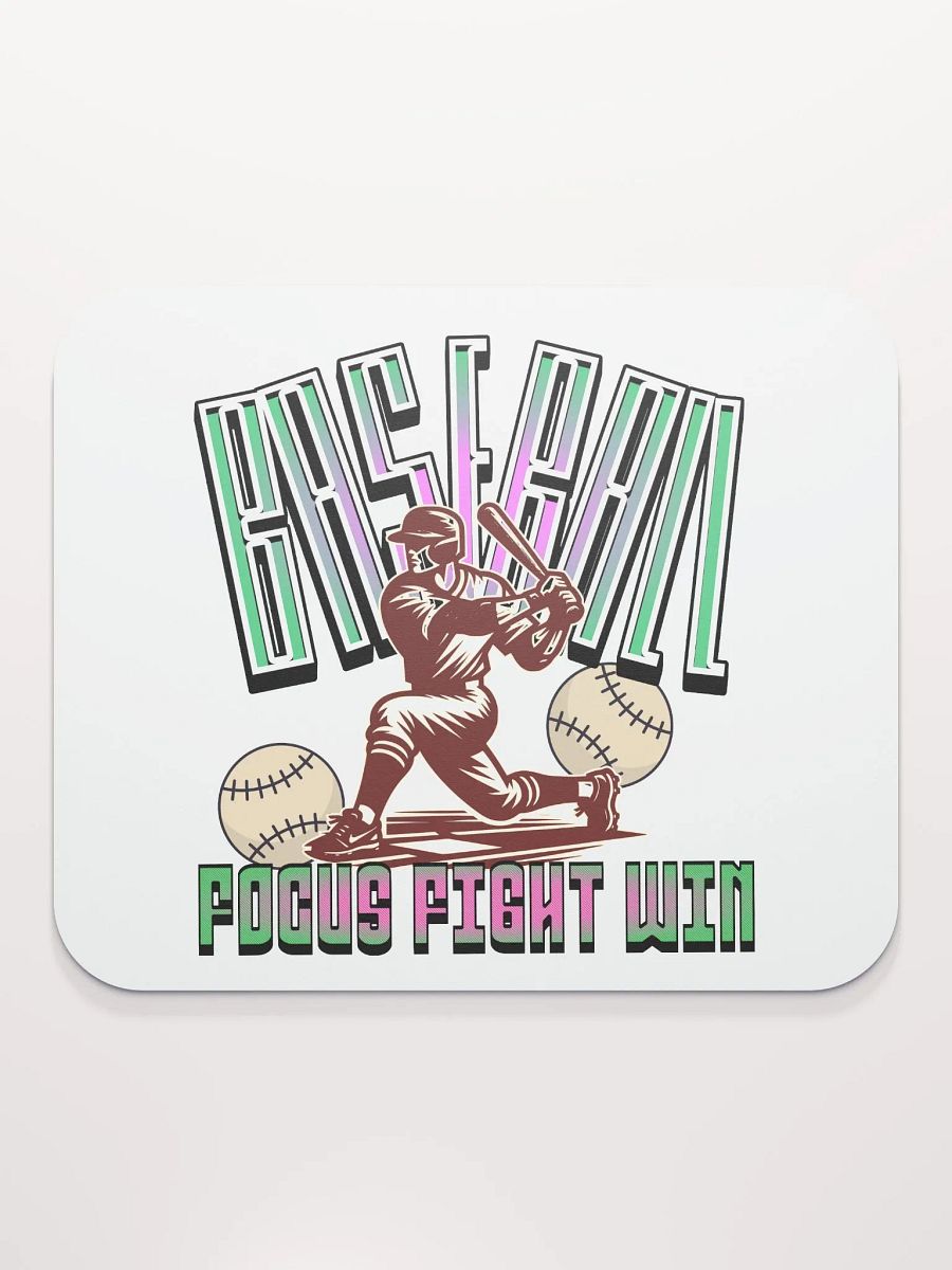 Focus Fight Win Baseball Dynamic Swing Mouse Pad product image (1)
