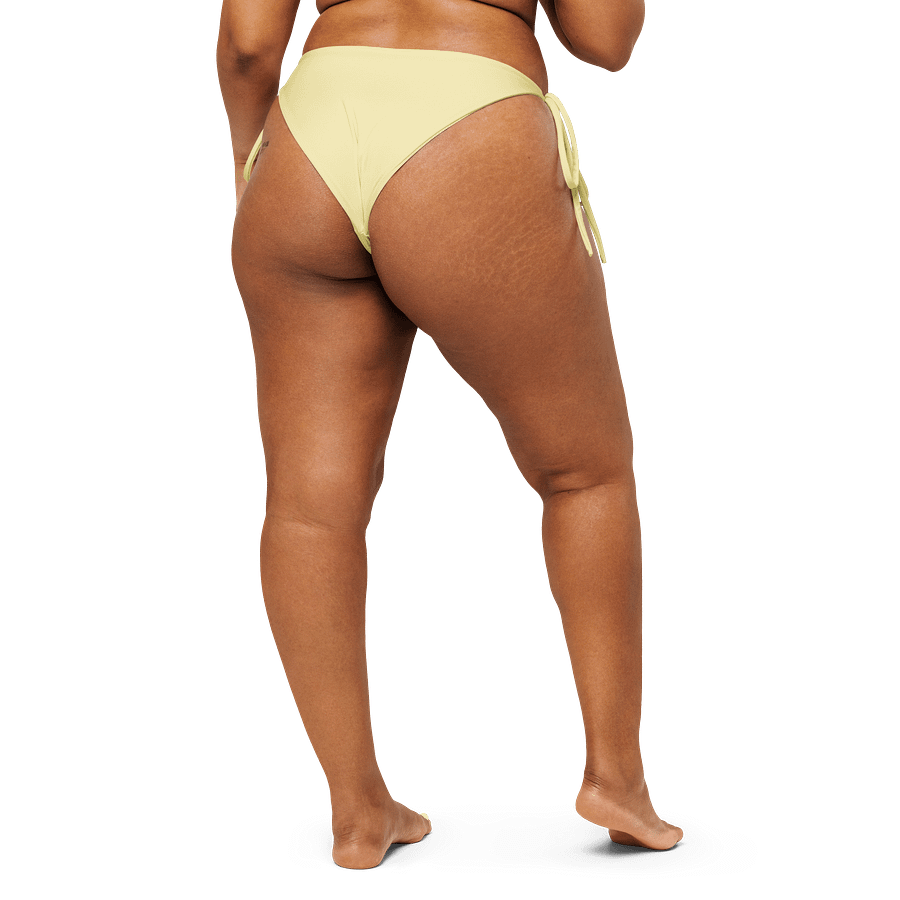 Pastel Yellow Solid Color String Bikini Bottom product image (2)