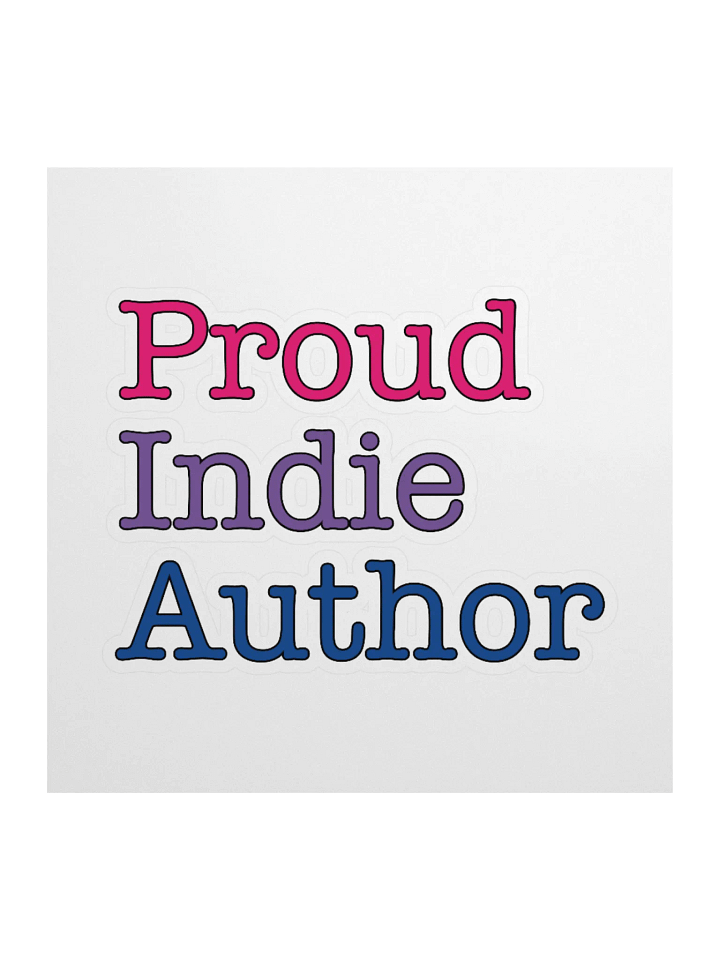 Bisexual Proud Indie Author Sticker product image (1)