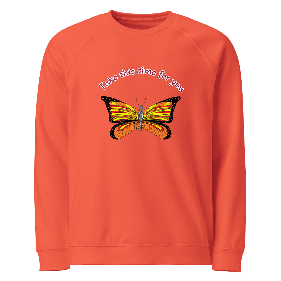 Butterfly Serenity Organic Raglan Sweatshirt product image (13)