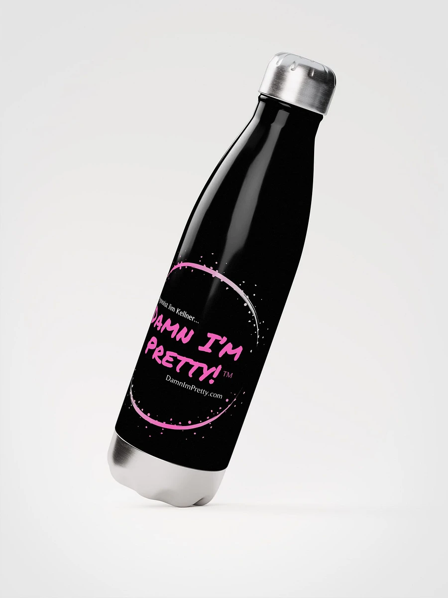 Damn I'm Pretty! Water Bottle - PINK Lettering w/ Circle product image (2)