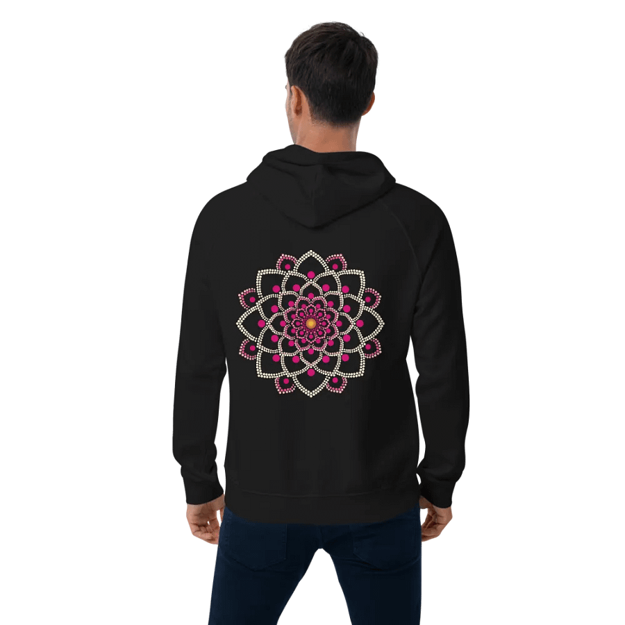 Simple Pink Mandala Unisex Eco Hoodie product image (2)