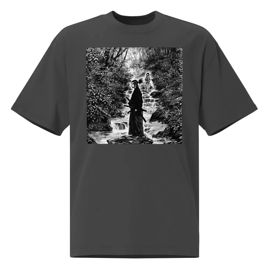 Vagabond Musashi Contemplation | Oversized Faded T-Shirt product image (1)