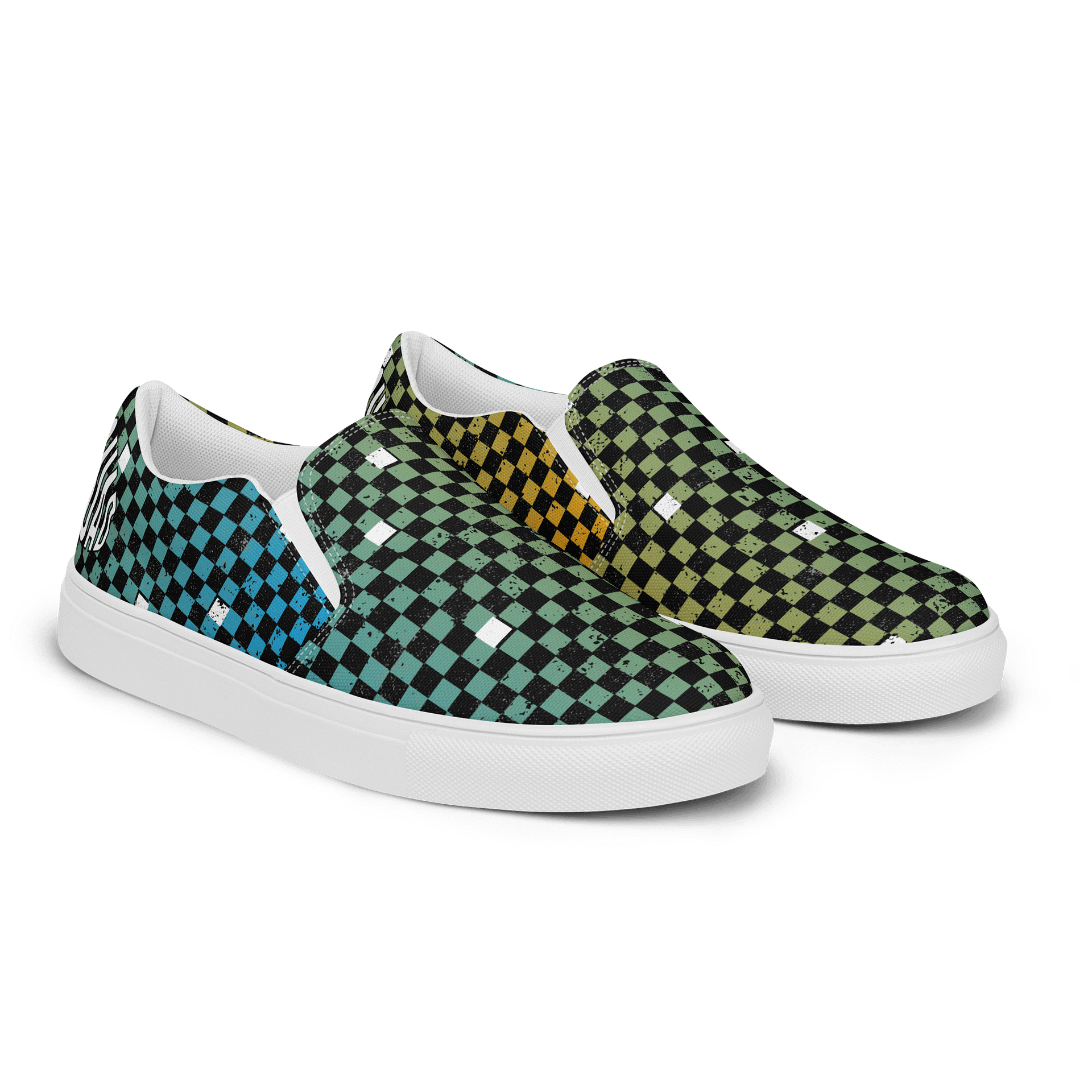 Derp Squad Checkered Men's Slip-on Shoes product image (2)