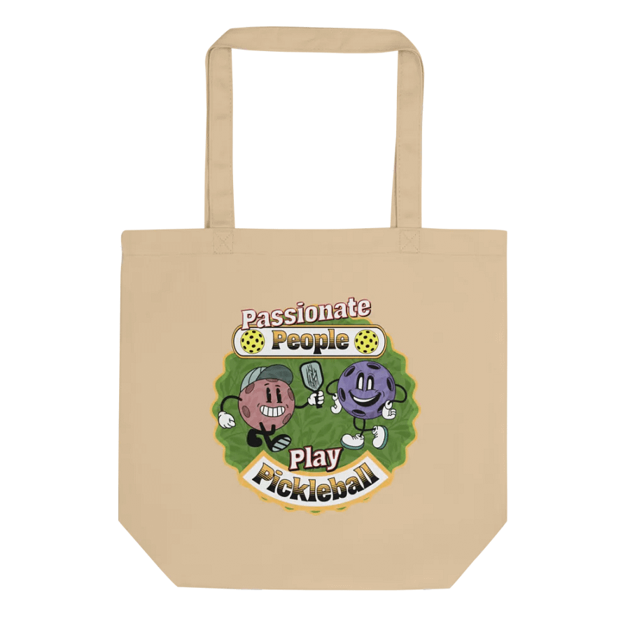 Passionate People Play Pickleball Emblem Eco Tote product image (1)